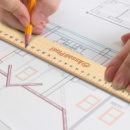 Wooden 30cm Ruler+in use