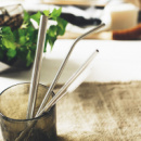 Stainless Steel Straw Set+in use