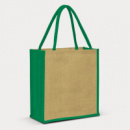 Lanza Jute Tote Bag+Green