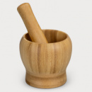 Bamboo Mortar and Pestle+unbranded