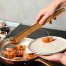 Bamboo Serving Tongs+in use