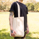 Calico Long Handle Bag+in use