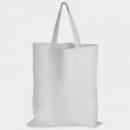 Coloured Cotton Short Handle Tote Bag+White