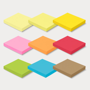 Coloured Sticky Pad 70mm x 75mm (100 sheets)