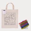 Colouring (Short Handle) Calico Bag & Crayons