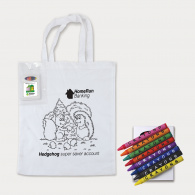 Colouring (Short Handle) Cotton Bag & Crayons image