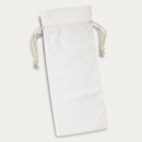Cotton Wine Drawstring Bag+White