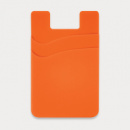 Dual Silicone Phone Wallet+Orange