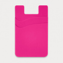 Dual Silicone Phone Wallet+Pink