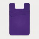 Dual Silicone Phone Wallet+Purple