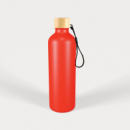 Gelato Aluminium Drink Bottle with Bamboo Lid+Red