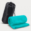 Glasgow Fleece Blanket in Carry Bag+Light Blue