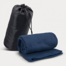 Glasgow Fleece Blanket in Carry Bag+Navy