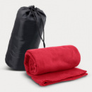Glasgow Fleece Blanket in Carry Bag+Red