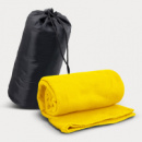 Glasgow Fleece Blanket in Carry Bag+Yellow