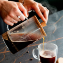 Keepsake Onsen Coffee Plunger+in use