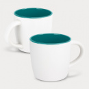 Mocha Coffee Mug Two Tone+White Teal