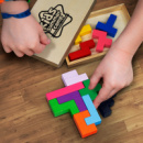 Pentomino Wooden Puzzle+in use