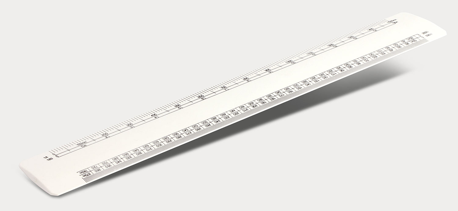 scale picture of a ruler