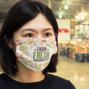 Reusable Face Mask Full Colour Large+in use