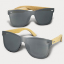Ryder Mirror Lens Sunglasses Bamboo+Silver
