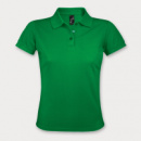 SOLS Prime Womens Polo Shirt+Kelly Green