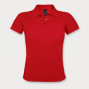 SOLS Prime Womens Polo Shirt+Red