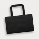 Small Flat Handle Paper Bag Landscape+Black