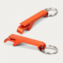 Snappy Metal Bottle Opener Key Ring+Orange