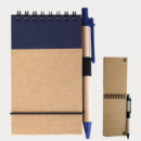 Tradie Cardboard Notebook with Pen+Blue