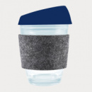 Vienna Coffee Cup Silicone Lid RPET Band+Navy