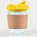 Vienna Coffee Cup Snap Lid Cork Band+Yellow