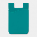 Silicone Phone Wallet Full Colour+Teal
