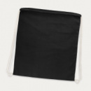 Cotton Drawstring Backpack+Black